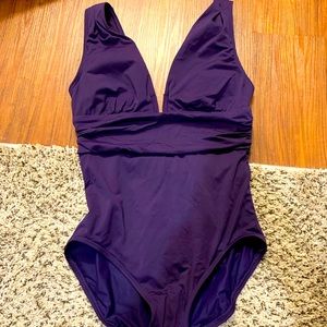 NWOT One Piece Swimsuit Eggplant Purple